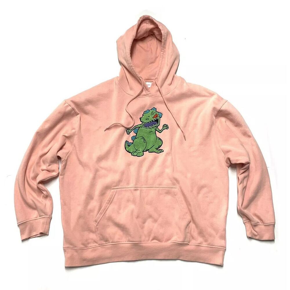 Rugrats Reptar Hoodie Sz 3XL Pink Chenille Detail New WithOUT Tags Lightweight